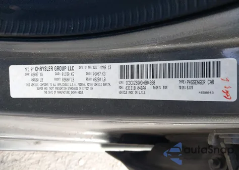 2013 Dodge Avenger R/T z USA, uszkodzony, nr VIN 1C3CDZBG0DN684268